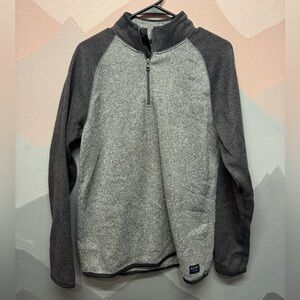 Old Navy Gray Zip Up Sweater Fleece Mock Neck